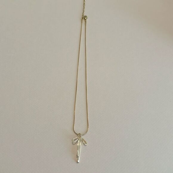 Boho bow necklace M983 - Picture 4 of 6
